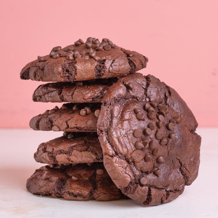 Vegan-Friendly Double Chocolate Brownie Cookie